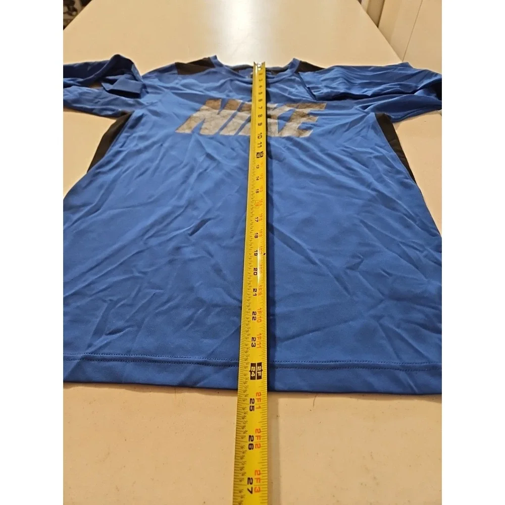 Nike Dri-Fit Long-Sleeve Training Gym Athletic Youth Lg Blue (A1178)‎